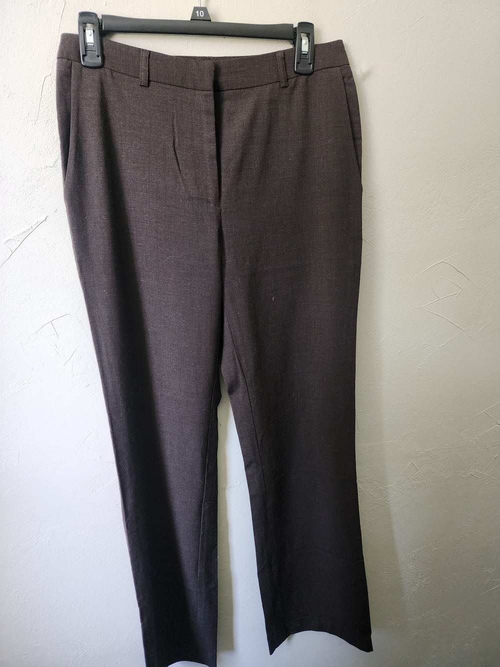 Theory Women's Dark Brown Straight-Leg Dress Pants Size 6